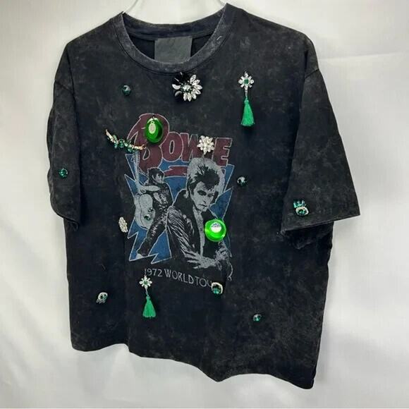 David Bowie Graphic Oversized T-Shirt – Unisex Rock Band Tee - Picture 2 of 5